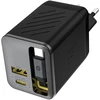 Dudao A67EU GaN 67W sieninis įkroviklis su integruotu ištraukiamu USB-C maitinimo laidu greitam įkrovimui - Juodas