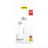 Dudao X10PRO su laidu ausinės, mini jack 3.5mm, į ausis įkišamos su remote control - baltas