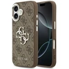 Guess 4G Big 4G Classic Logo dėklas skirtas Apple iPhone 17 rudos spalvos sidabro spalvos