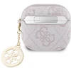 Guess 4G Script PC/PU Charm dėklas skirtas AirPods 4 rožinės spalvos