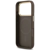 GUESS dėklas, skirtas IPHONE 17 Pro, suderinamas su MagSafe GUHMP17LPG4SEMCW (PU su 4G juostele), rudas