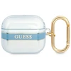 Apple AirPods 3 ausinių dėklas Guess AirPods Strap Collection (GUA3HHTSB) mėlynos spalvos