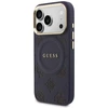 Dėklas Guess Peony Hot Stamp MagSafe Case for iPhone 17 Pro - Mėlyna