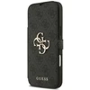 Guess Book 4G Metal Logo dėklas skirtas Apple iPhone 17 Pro Max juodos spalvos