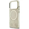 „Guess IML Peony Dot MagSafe“ dėklas, skirtas „iPhone 17 Pro“ – rusvai geltonas