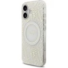 Guess IML Flowers Allover virvelė MagSafe dėklas skirtas Apple iPhone 17 baltos spalvos