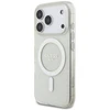 Guess IML Glitter Pearl Strap MagSafe dėklas Apple iPhone 17 Pro skaidrus