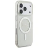 Guess IML Glitter Pearl Strap MagSafe dėklas Apple iPhone 17 Pro skaidrus
