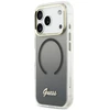GUESS dėklas, skirtas IPHONE 17 Pro, suderinamas su MagSafe GUHMP17L5HTGMCSK (IML Gradient Script Metal) juodas
