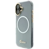 Dėklas Guess IML Gradient Script Metal MagSafe Case for iPhone 17 - Baltas