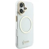 Dėklas Guess IML Script Metal MagSafe Case for iPhone 17 - Transparent