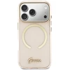 Dėklas Guess IML Script Metal MagSafe Case for iPhone 17 Pro Max - Rožinė