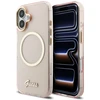 Dėklas Guess IML Script Metal MagSafe Case for iPhone 17 - Rožinė