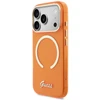 Dėklas Guess IML Script Metal MagSafe Case for iPhone 17 Pro Max - Oranžinis