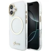 Dėklas Guess IML Script Metal MagSafe Case for iPhone 17 - Transparent
