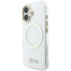 Dėklas Guess IML Script Metal MagSafe Case for iPhone 17 - Transparent