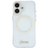 Dėklas Guess IML Script Metal MagSafe Case for iPhone 17 - Transparent