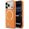 Dėklas Guess IML Script Metal MagSafe Case for iPhone 17 Pro - Oranžinis