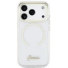 Dėklas Guess IML Script Metal MagSafe Case for iPhone 17 Pro Max - Clear
