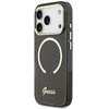Dėklas Guess IML Script Metal MagSafe Case for iPhone 17 Pro Max - Juodas