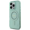 Guess GUHMP16LPFTDTEN Apple iPhone 16 Pro 6.3″ žalias kietas dėklas IML Rhinestones MagSafe