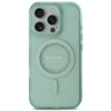 Guess GUHMP16LPFTDTEN Apple iPhone 16 Pro 6.3″ žalias kietas dėklas IML Rhinestones MagSafe