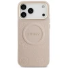 GUESS dėklas, skirtas IPHONE 17 Pro Max, suderinamas su MagSafe GUHMP17XPSAMSECP (PU su bijūnų karštu antspaudu), rožinis
