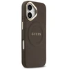 GUESS dėklas, skirtas IPHONE 17, suderinamas su MagSafe GUHMP17SPSAMSECW (PU su bijūnų spalvos karštu antspaudu), rudas