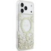 Guess Resin Bottom Glitter MagSafe dėklas Apple iPhone 17 Pro Max aukso spalvos