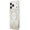 Guess Resin Bottom Glitter MagSafe dėklas Apple iPhone 17 Pro aukso spalvos