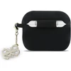 Guess 4G Charm Silicone dėklas skirtas Apple AirPods Pro 3 juodos spalvos
