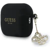 Guess 4G Charm Silicone dėklas skirtas Apple AirPods Pro 3 juodos spalvos