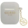 Apple AirPods Guess silikoninis Charm 4G Collection (GUA2LSC4EG) ausinių dėklas pilkos spalvos