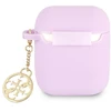 Apple AirPods Guess silikoninis Charm 4G Collection (GUA2LSC4EU) ausinių dėklas violetinės spalvos