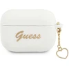 Apple AirPods Pro Guess silikoninis Charm Heart Collection (GUAPLSCHSH) ausinių dėklas baltos spalvos