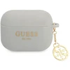 GUESS GUAPLSC4EG AIRPODS PRO COVER GRAY/GRAY SILICONE CHARM 4G COLLECTION