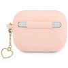 Apple AirPods Pro Guess silikoninis Charm Heart Collection (GUAPLSCHSP) ausinių dėklas rožinės spalvos