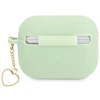 Apple AirPods Pro Guess silikoninis Charm Heart Collection (GUAPLSCHSN) ausinių dėklas žalios spalvos