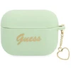 Apple AirPods Pro Guess silikoninis Charm Heart Collection (GUAPLSCHSN) ausinių dėklas žalios spalvos