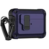 Hurtel Airpods 4 Pro Armor dėklas su karabinu – violetinės spalvos