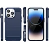 Hurtel Carbon Apple iPhone 14 Pro flexible gel back dėklas telefonui mėlynos spalvos