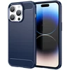 Hurtel Carbon Apple iPhone 14 Pro Max flexible gel back dėklas telefonui mėlynos spalvos