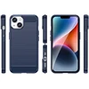 Hurtel Carbon Apple iPhone 14 flexible gel back dėklas telefonui mėlynos spalvos