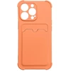 Hurtel Card Armor dėklas su kortelių kišene iPhone 13 Pro – oranžinis