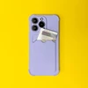 Hurtel Dėklas su kortelių skyriumi iPhone 13 mini – avietinis