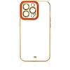 Hurtel Fashion dėklas iPhone 13 Pro – raudonas, auksinis rėmelis
