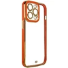 Hurtel Fashion dėklas iPhone 13 Pro – raudonas, auksinis rėmelis