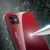 Hurtel Gradient Glass 9H grūdinto stiklo dėklas iPhone 12 mini – juoda/raudona