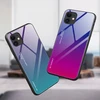 Hurtel Gradient Glass 9H grūdinto stiklo dėklas iPhone 12 mini – juoda/raudona
