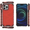 Hurtel Honeycomb dėklas su TPU rėmeliu iPhone 13 Pro Max – raudonas